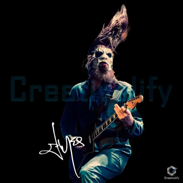 Slipknot Guitarist Live Performance Masked Headbang Signature PNG