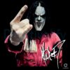 Slipknot Masked Member Red Uniform Rock Hand Gesture PNG