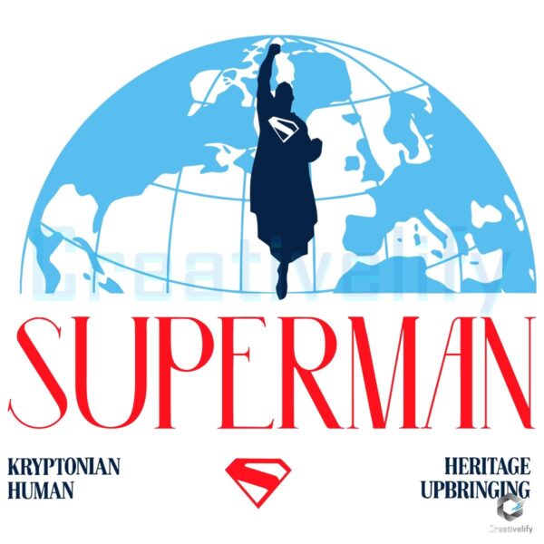 Superman Kryptonian Human Heritage Upbringing Logo SVG