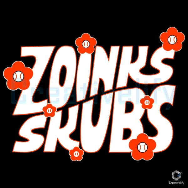Tarik Skubal Zoinks Skubs Funny Baseball Graphic Groovy Font SVG