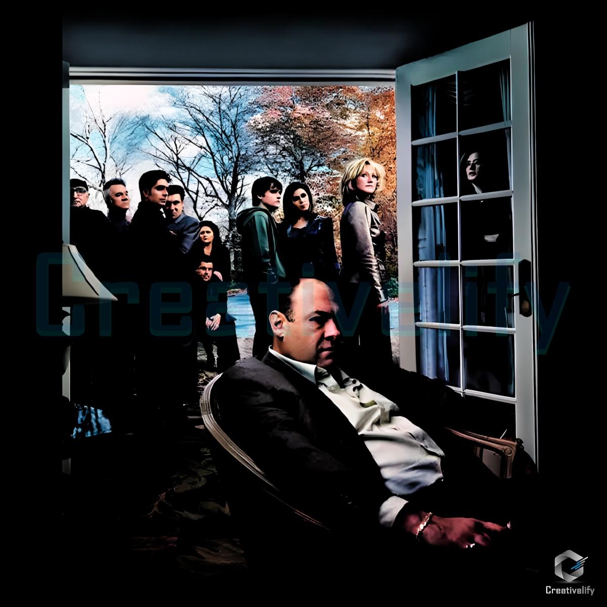 The Sopranos Cast Window Scene Vintage Tv PNG The Sopranos Cast Window Scene Vintage Tv PNG