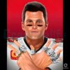 Tom Brady Championship Rings Portrait Football Legend Art PNG