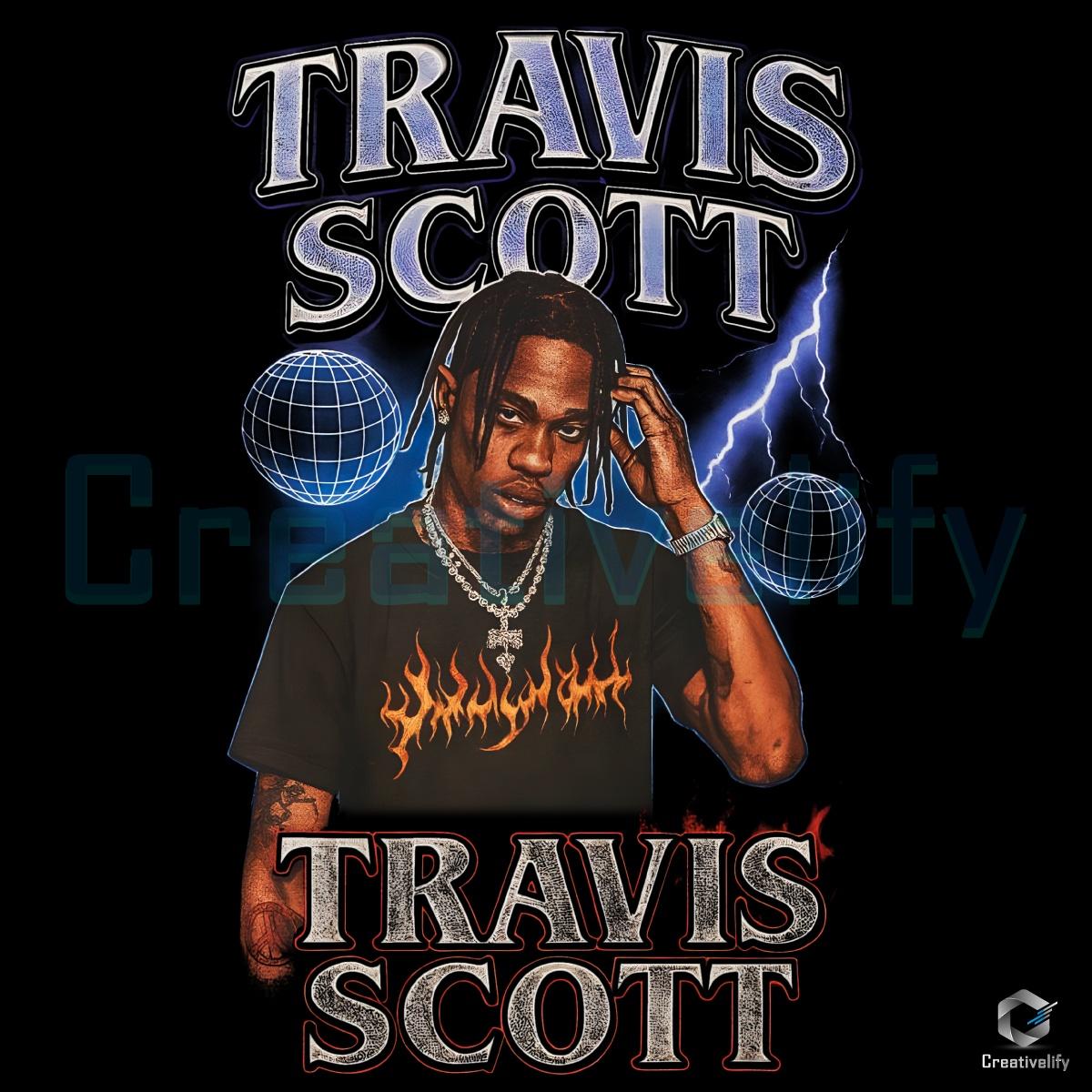 Travis Scott Vintage Lightning Graphic Flame PNG Travis Scott Vintage Lightning Graphic Flame PNG