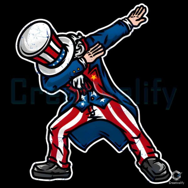 Uncle Sam Dabbing Usa Patriotic 4Th Of July PNG