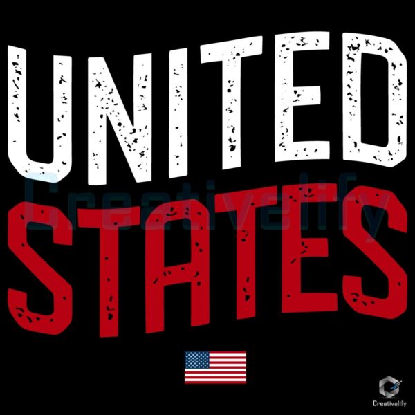 United States Bold Text American Flag Patriotic Distressed SVG