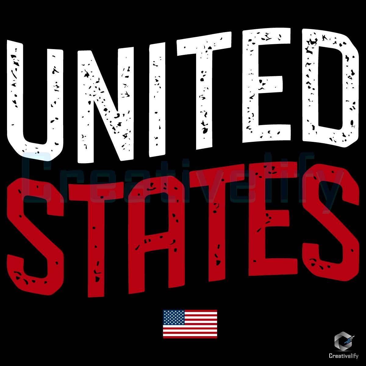 United States Bold Text American Flag Patriotic Distressed SVG United States Bold Text American Flag Patriotic Distressed SVG