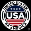 Usa Emblem United States Patriotic Circle Badge SVG