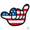 Usa Shaka Hand Patriotic Hang Loose July 4Th SVG