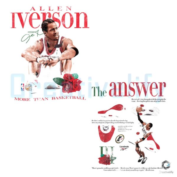 Vintage Allen Iverson The Answer More Than Basketball PNG