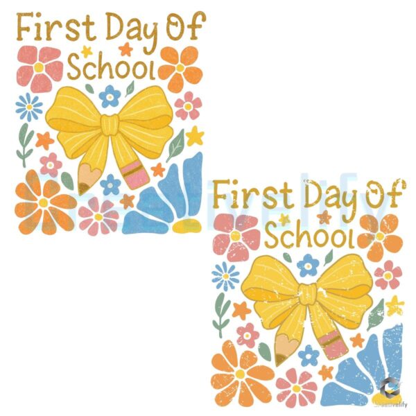 Vintage First Day Of School Retro Back To School Boy Design SVG