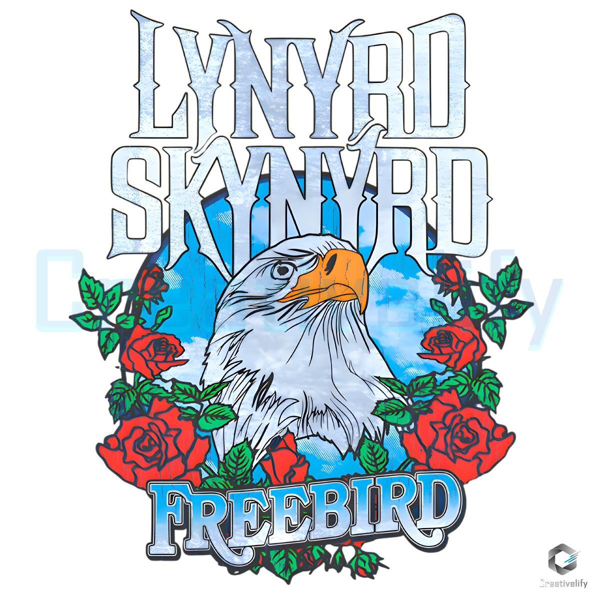 Vintage Rock Lynyrd Skynyrd Freebird Eagle Roses PNG Vintage Rock Lynyrd Skynyrd Freebird Eagle Roses PNG