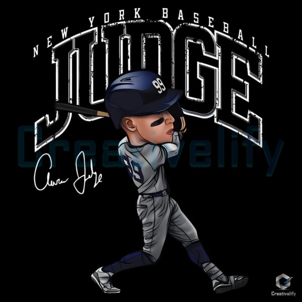 Aaron Judge New York Baseball Cartoon Caricature PNG