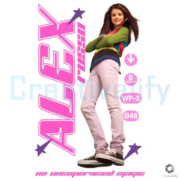 Alex Russo Wizards Of Waverly Place Retro Teen Magic Graphic PNG