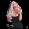 Beyonce Smoking Cigar And Holding Glass Vintage Graphic PNG
