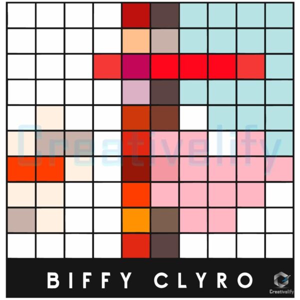 Biffy Clyro The Myth Of The Happily Ever After Pixel Grid Album Art SVG