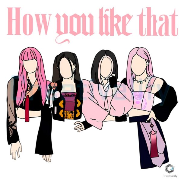 Blackpink How You Like That Kpop Hanbok Girl Group PNG