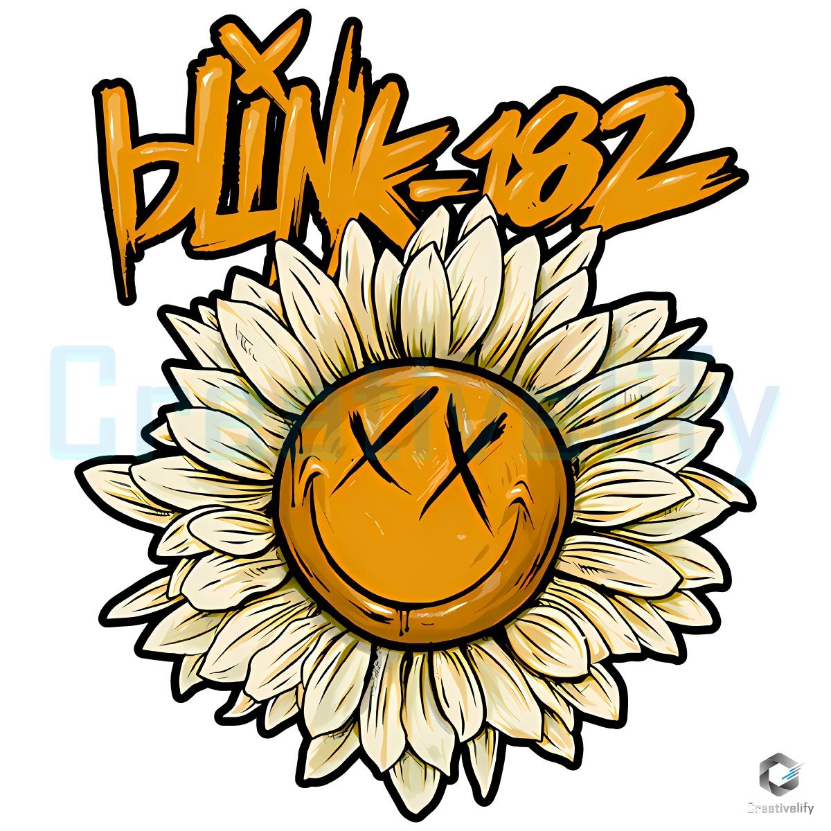 Blink 182 Daisy Flower Smiley Face Grunge Band PNG Blink 182 Daisy Flower Smiley Face Grunge Band PNG