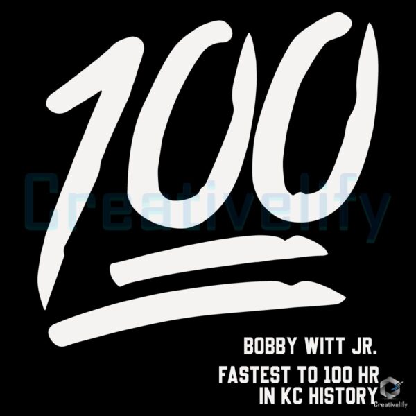 Bobby Witt Jr 100 Home Runs Kansas City Baseball SVG