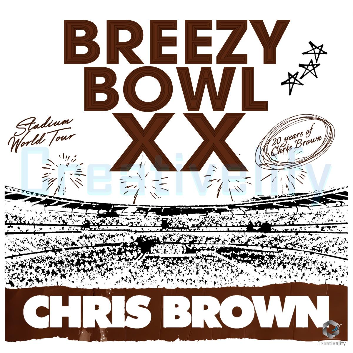 Breezy Bowl Xx Tour Chris Brown Tour 2025 PNG