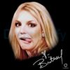 Britney Spears Funny Face Tongue Out Signature Graphic PNG