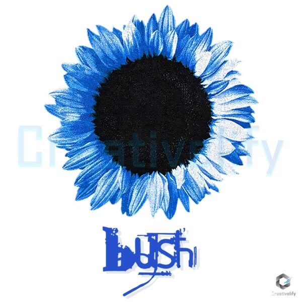 Bush Blue Sunflower Grunge Band PNG