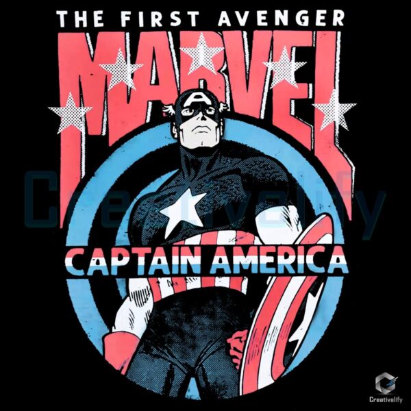 Captain America The First Avenger Marvel Superhero Retro Comic PNG