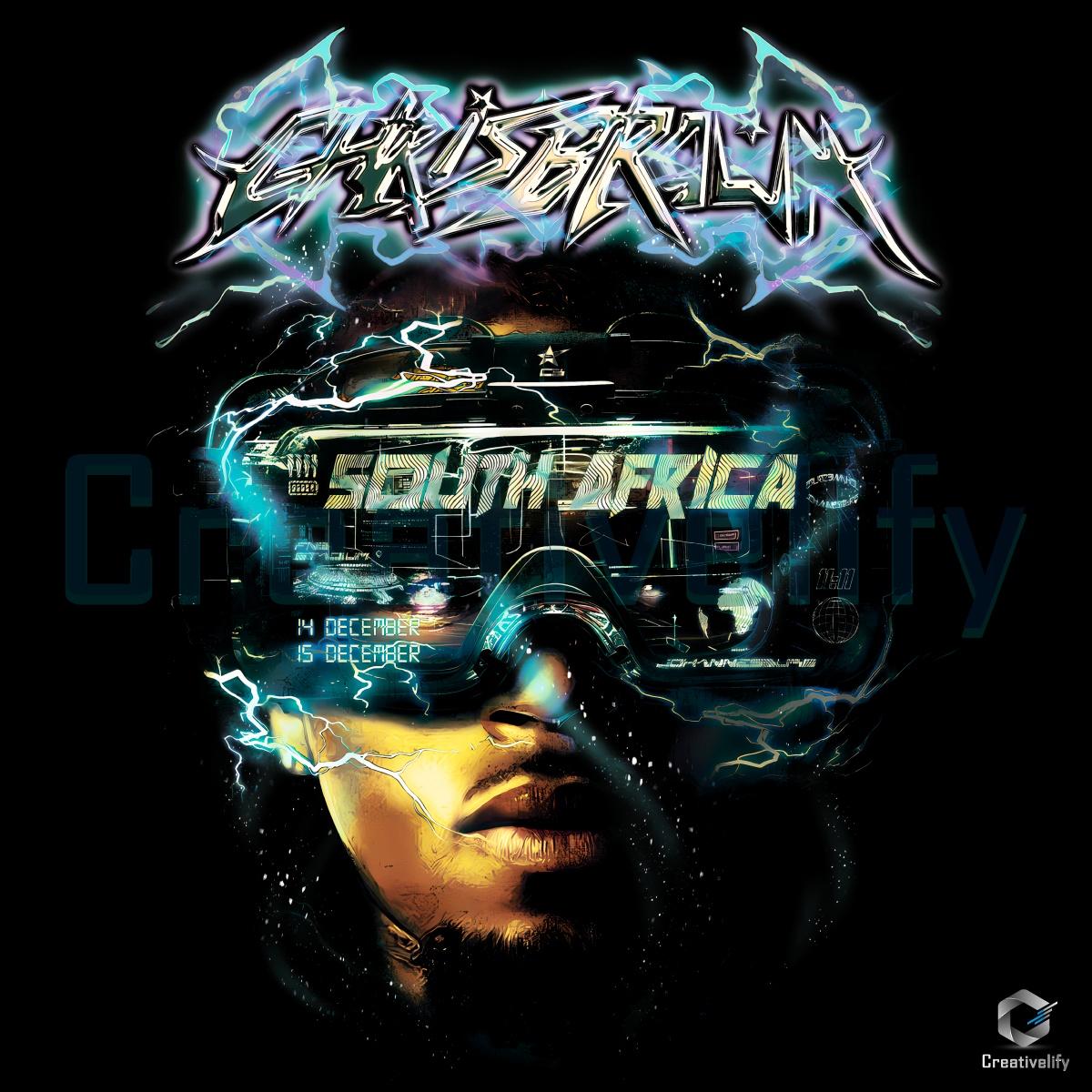Chris Brown Speed Runner South Africa Tour Dates Cyberpunk PNG Chris Brown Speed Runner South Africa Tour Dates Cyberpunk PNG