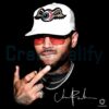 Chris Brown White Cap Red Sunglasses Middle Finger Graphic PNG