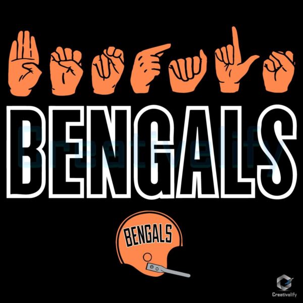Cincinnati Bengals Homage Youth Love Sign SVG