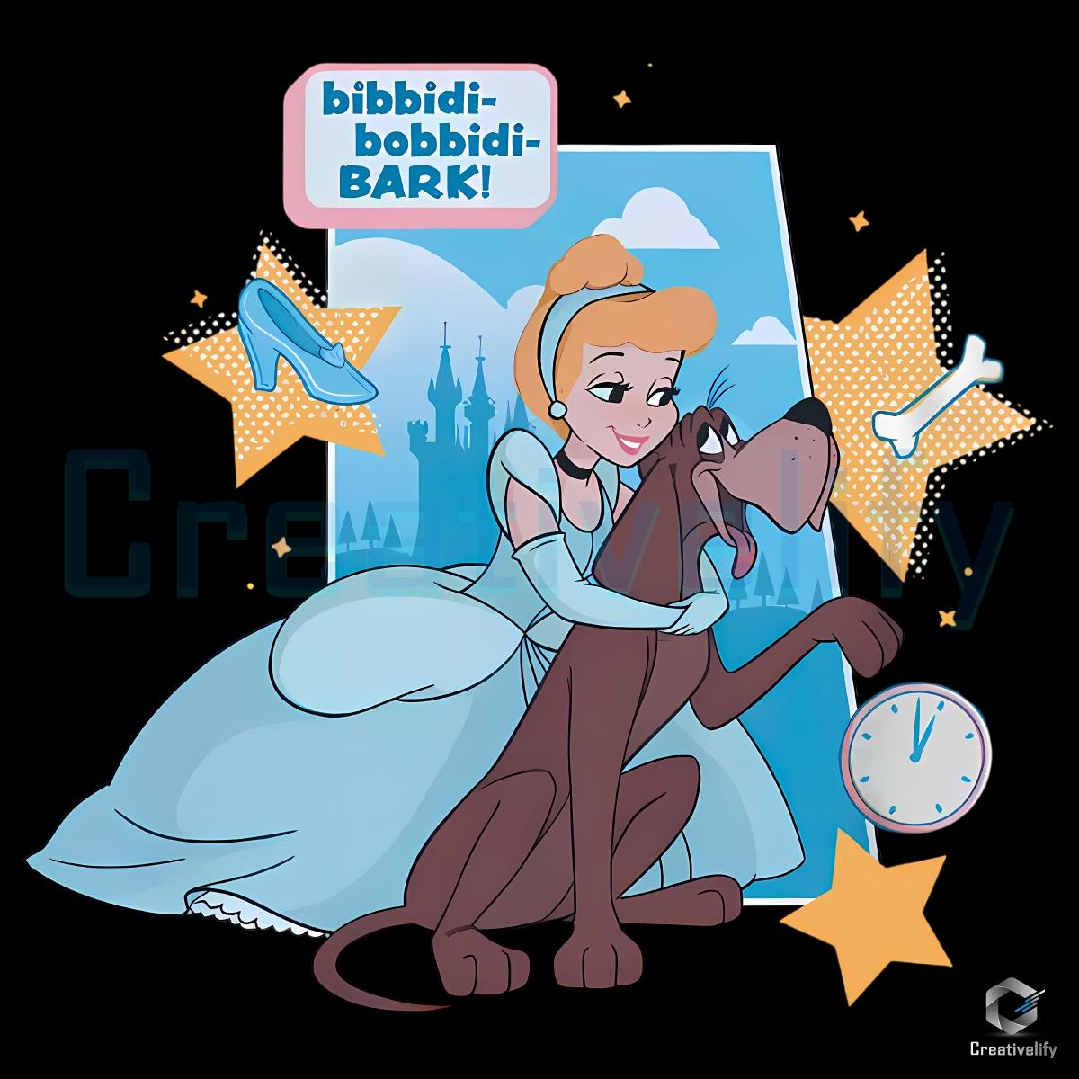 Cinderella And Bruno Dog Fairy Tale Stars Castle PNG Cinderella And Bruno Dog Fairy Tale Stars Castle PNG