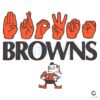 Cleveland Browns Homage Youth Love Sign SVG