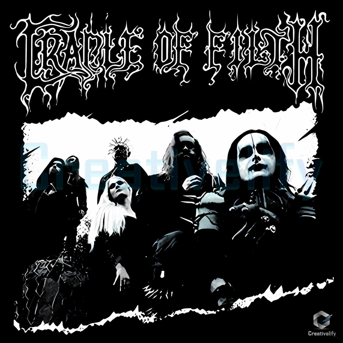 Cradle Of Filth Black And White Gothic Metal Band PNG Cradle Of Filth Black And White Gothic Metal Band PNG