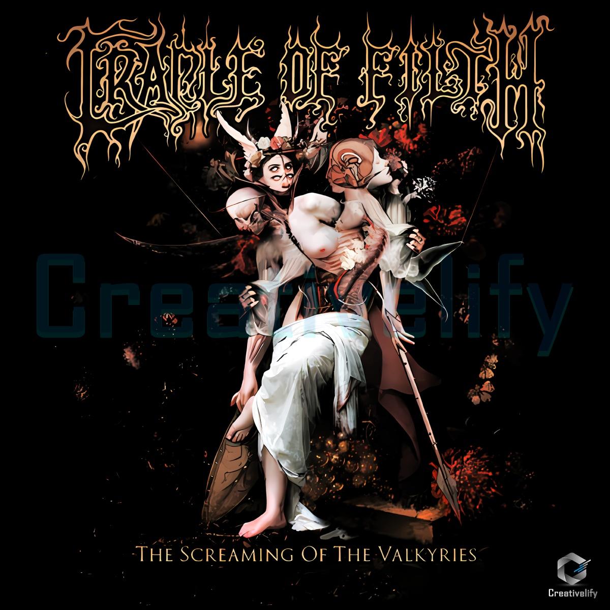 Cradle Of Filth The Screaming Of The Valkyries Gothic Metal Artwork PNG Cradle Of Filth The Screaming Of The Valkyries Gothic Metal Artwork PNG