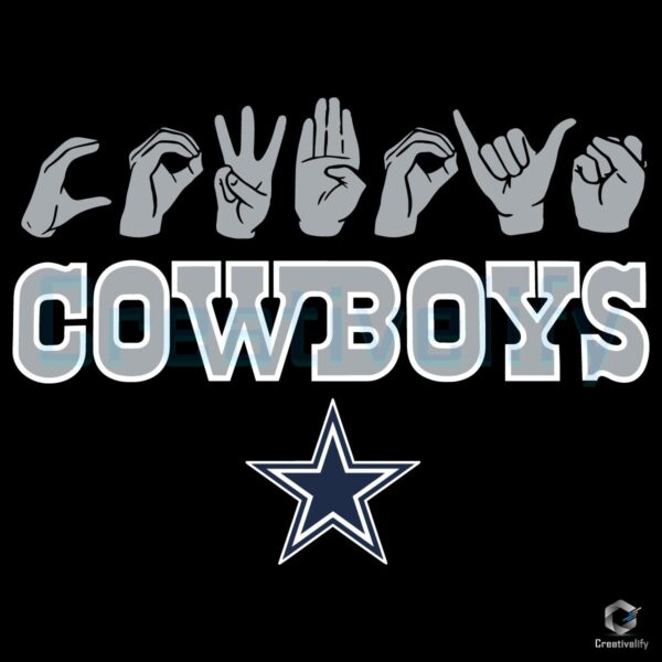 Dallas Cowboys Homage Youth Love Sign SVG