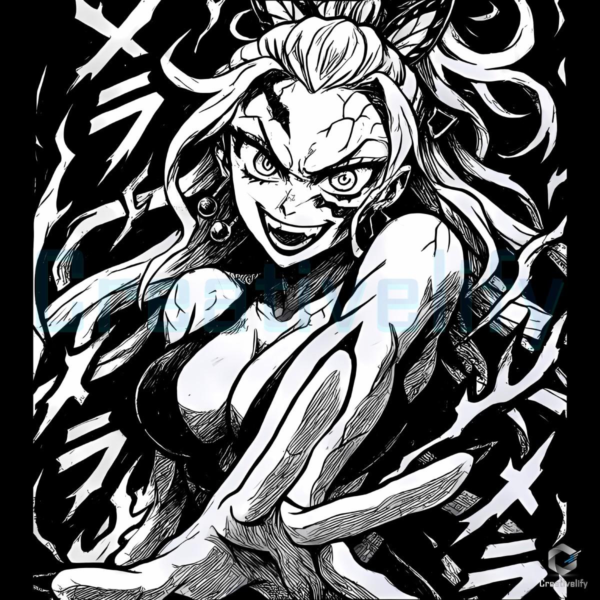 Demon Slayer Kimetsu No Yaiba Daki Upper Moon Six Manga PNG Demon Slayer Kimetsu No Yaiba Daki Upper Moon Six Manga PNG