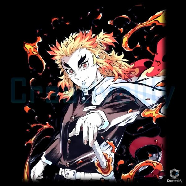 Demon Slayer Kimetsu No Yaiba Kyojuro Rengoku Flame Hashira PNG