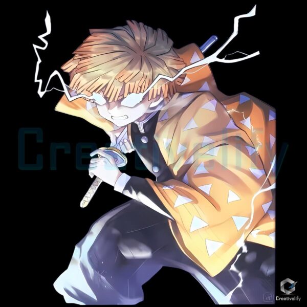 Demon Slayer Kimetsu No Yaiba Zenitsu Agatsuma Thunder Breathing PNG