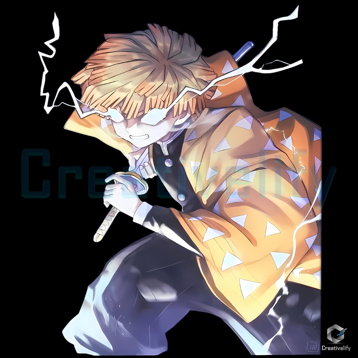 Demon Slayer Kimetsu No Yaiba Zenitsu Agatsuma Thunder Breathing PNG Demon Slayer Kimetsu No Yaiba Zenitsu Agatsuma Thunder Breathing PNG