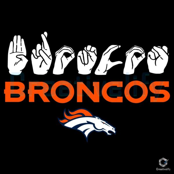 Denver Broncos Homage Youth Love Sign SVG