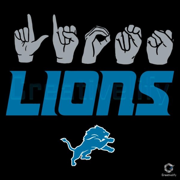Detroit Lions Homage Youth Love Sign SVG