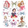 Disney Princess Characters Bows Group Graphic PNG