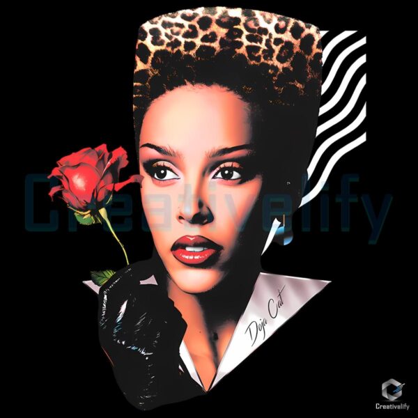 Doja Cat Vintage Glamour Retro Fashion Illustration PNG