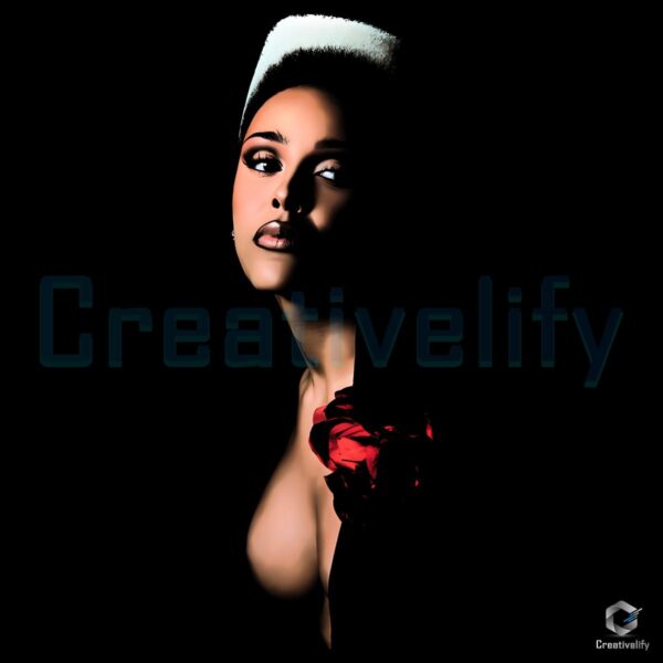 Doja Cat Vintage Rose Retro Glamour Fashion Illustration PNG