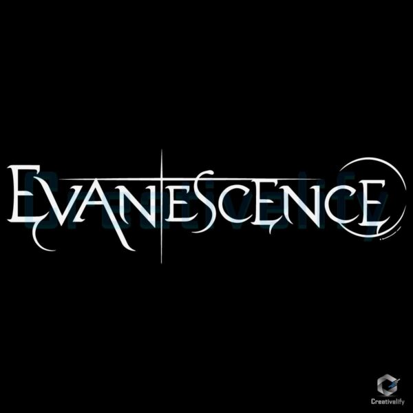 Evanescence Classic White Band Logo Minimalist Black Rock SVG