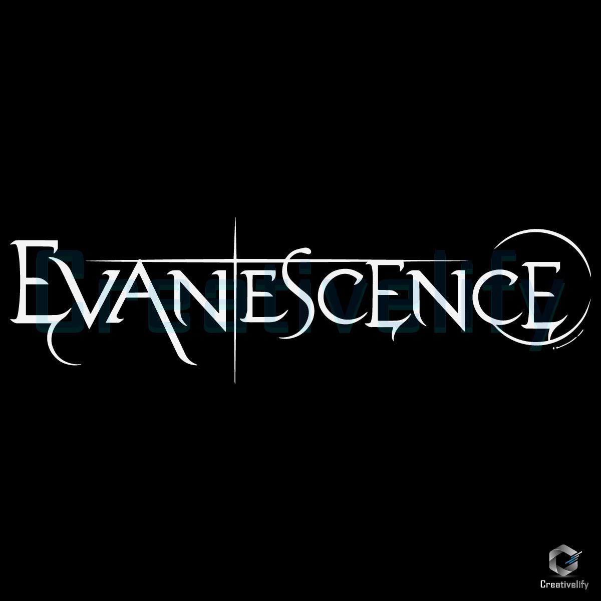 Evanescence Classic White Band Logo Minimalist Black Rock SVG Evanescence Classic White Band Logo Minimalist Black Rock SVG