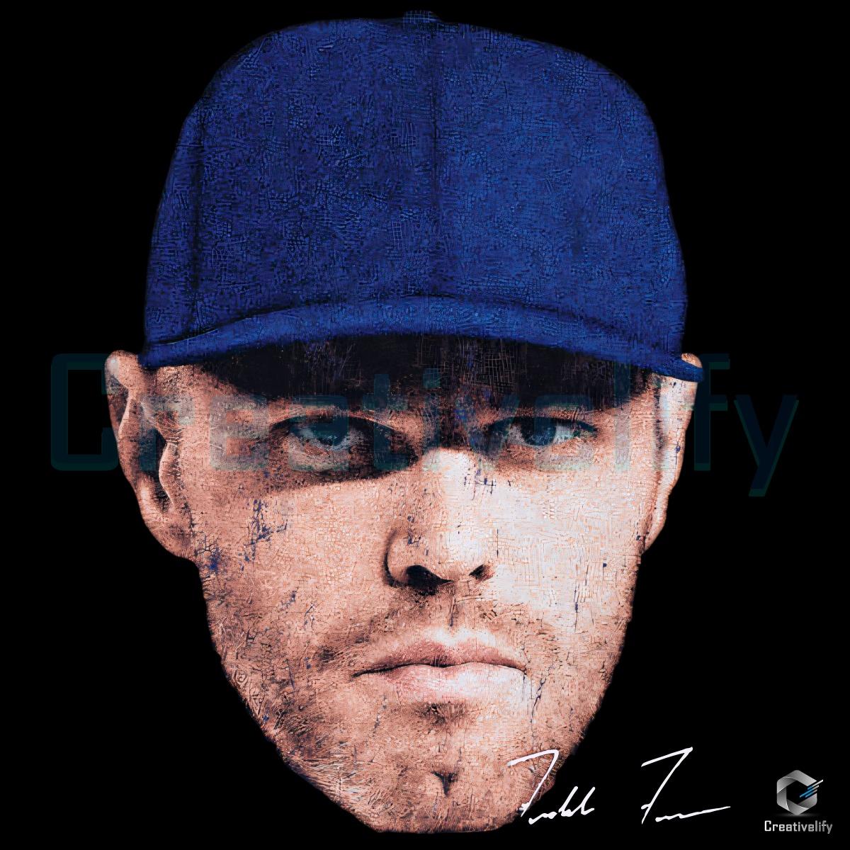 Freddie Freeman Los Angeles Baseball Vintage Headshot PNG