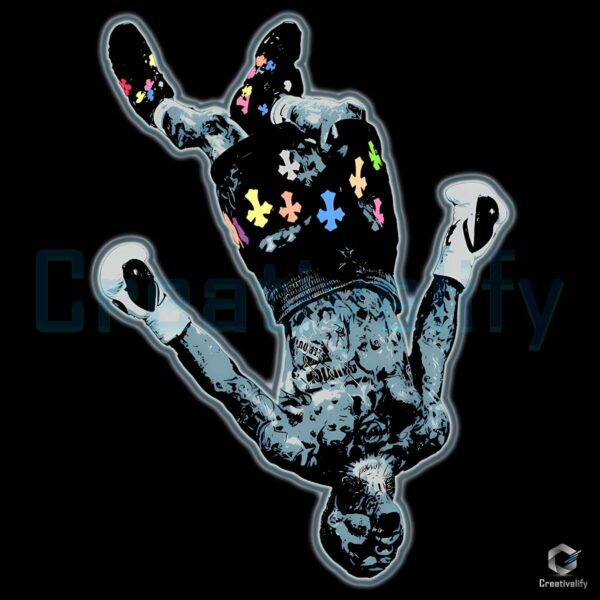 Gervonta Davis Upside Down Boxing Graphic Colorful Cross Shorts PNG