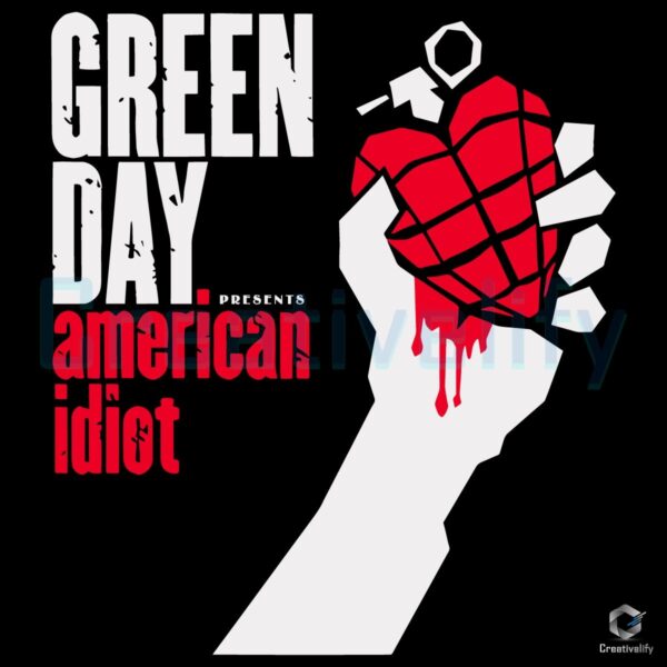 Green Day American Idiot Heart Grenade Album Cover SVG