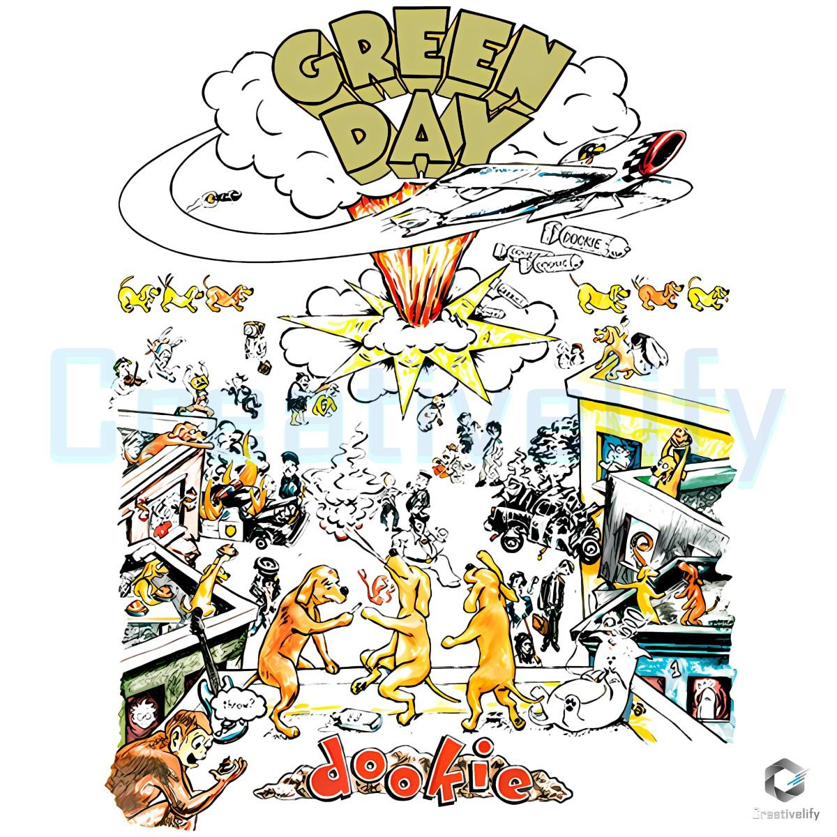 Green Day Dookie Album Cover Cartoon Case Punk Rock Art PNG Green Day Dookie Album Cover Cartoon Case Punk Rock Art PNG