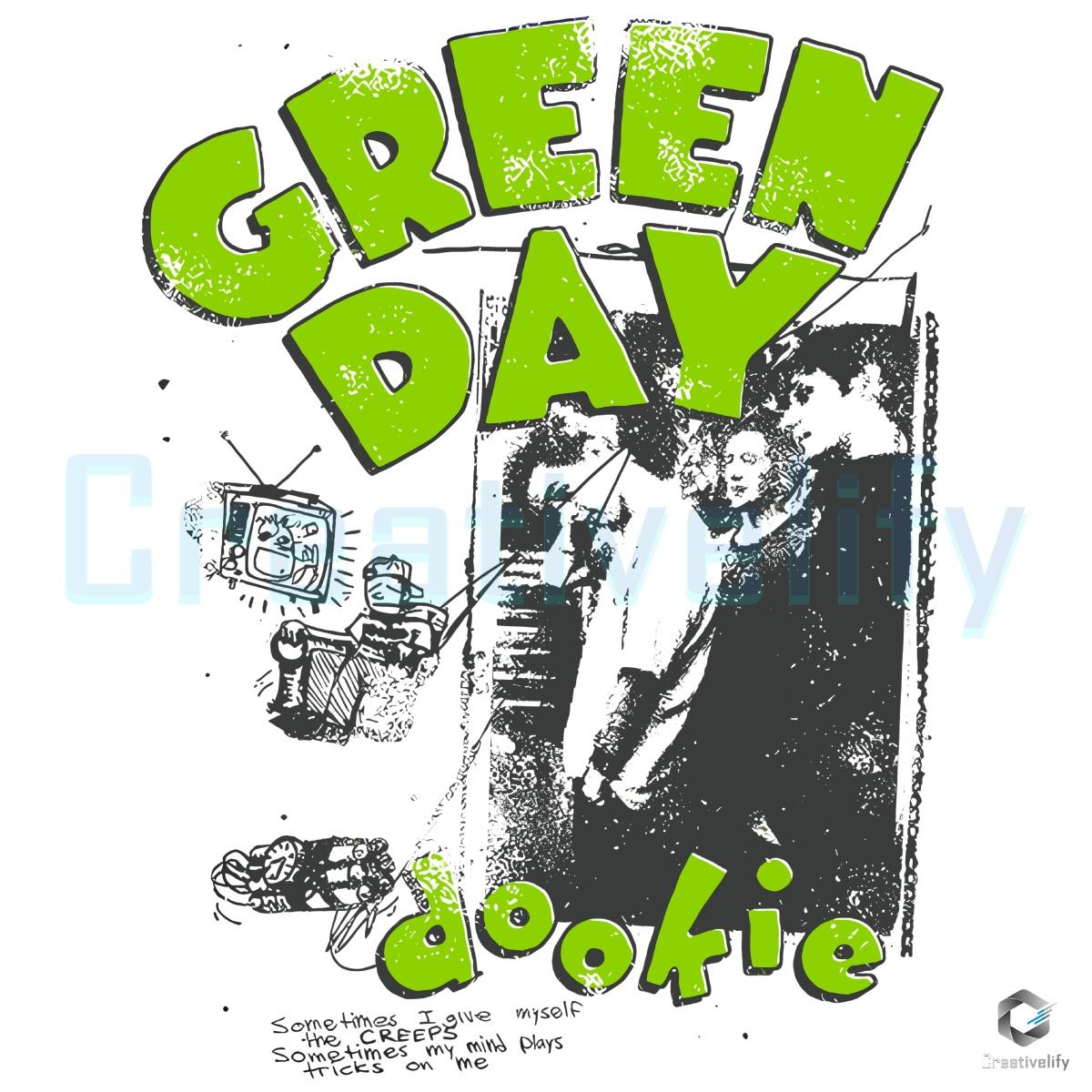Green Day Dookie Sketch Vintage Punk Rock Album Art PNG Green Day Dookie Sketch Vintage Punk Rock Album Art PNG
